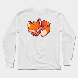 Cute Fox Sleeping Long Sleeve T-Shirt